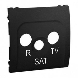 Simon Classic MASP/28 - Pokrywa gniazda antenowego RTV-SAT końcowego i przelotowego - Matowy Grafir Met. - Podgląd zdjęcia nr 1