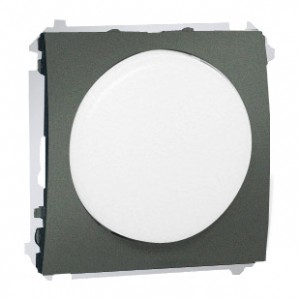 Simon Classic MSS/1.01/25 - Sygnalizator świetlny LED - światło białe (Mechanizm + Plakietka) - Grafitowy Met. - Podgląd zdjęcia nr 1