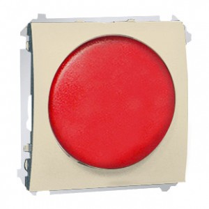 Simon Classic MSS/2.01/12 - Sygnalizator świetlny LED - światło czerwone (Mechanizm + Plakietka) - Beżowy - Podgląd zdjęcia nr 1