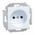 Simon 15 1591414-030 - Gniazdo pojedyncze bez bolca uziemiającego z przesłonami torów prądowych - Biały - Miniatura zdjęcia nr 1