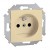 Simon 15 1591418-031 - Gniazdo pojedyncze z bolcem uziemiającym i przesłonami torów prądowych - Beżowy - Miniatura zdjęcia nr 1