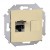 Simon 15 1591563-031 - Gniazdo komputerowe pojedyncze 1xRJ45 kat.6 ekranowane z przesłoną przeciwkurzową - Beżowy - Miniatura zdjęcia nr 1