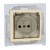 Simon 15 1591950-031A - Gniazdo hermetyczne pojedyncze IP44 z bolcem uziemiającym, przesłonami torów prądowych i klapką transparentną - Beżowy - Miniatura zdjęcia nr 1