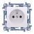 Simon 10 CGZ1CZ.01/11 - Gniazdo wtyczkowe pojedyncze z uziemieniem i przesłonami torów prądowych 16A (Montaż przewodów na Szybkozłącza) - Biały - Miniatura zdjęcia nr 1