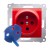 Simon 54 DGD1.01/AB22 - Antybakteryjne gniazdo DATA 16A (klucz DATA w komplecie) (Produkt wycofany z oferty - Zamiennik wersji rozdetalowanej: SGD1M + DGD1P/AB22) - Czerwony - Miniatura zdjęcia nr 1