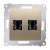 Simon 54 DGHDMI2.01/44 - Gniazdo HDMI podwójne - Złoty Mat - Miniatura zdjęcia nr 1