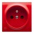 Simon 54 DGZ1ZP/AB22 - Antybakteryjna pokrywa gniazda pojedynczego z uziemieniem i przesłonami torów prądowych w kolorze Czerwonym - Czerwony - Miniatura zdjęcia nr 1